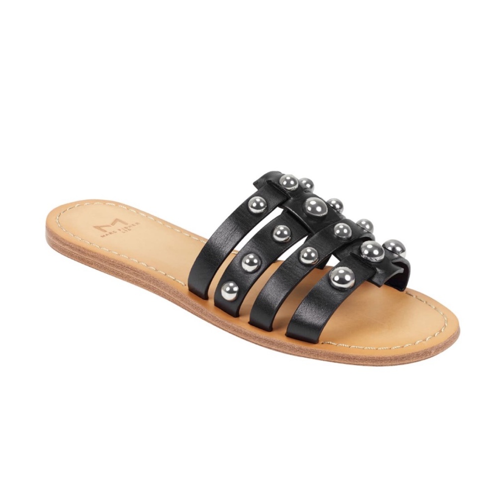 Marc Fisher LTD Black Pava Slide Sandal